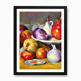 Red Onion Cezanne Style vegetable Art Print
