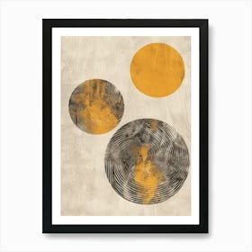 Yellow Circles Canvas Print 1 Art Print