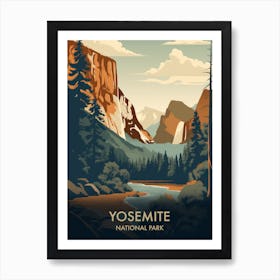 Yosemite National Park Vintage Travel Poster 11 Art Print