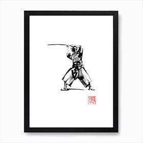 Samurai Stance 2 Art Print