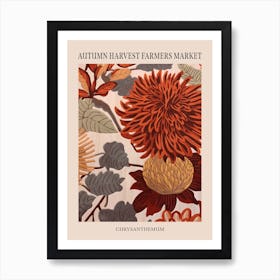 Fall Botanicals Chrysanthemum 2 Poster Art Print