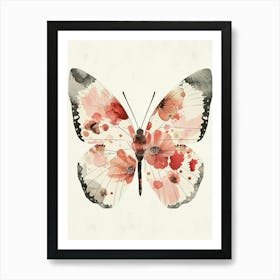 Colourful Insect Illustration Butterfly 34 Art Print