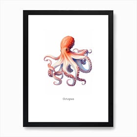 Octopus Kids Animal Poster Art Print
