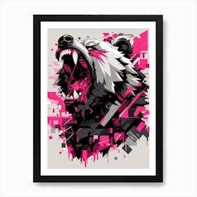 Abstract Bear Art Art Print