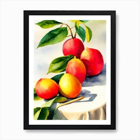 Guava Italian Watercolour fruit Art Print