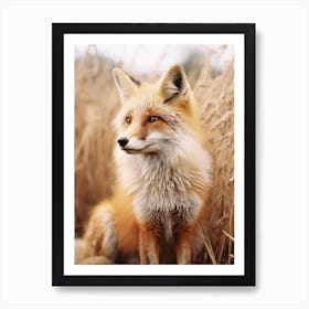 Red Fox Close Up Realism 4 Art Print