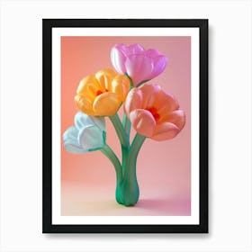 Dreamy Inflatable Flowers Portulaca 2 Art Print