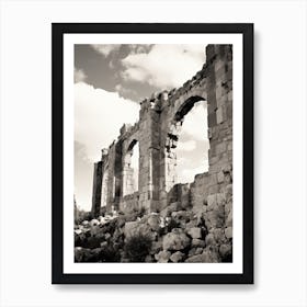 Byblos, Lebanon, Black And White Photography 2 Art Print