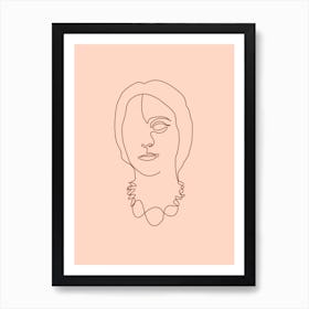 Squisita Minimal Line Portrait Art Print