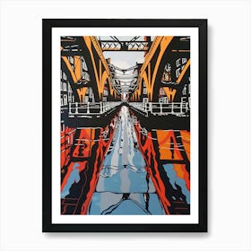 Bridge Over The Canal Art Print