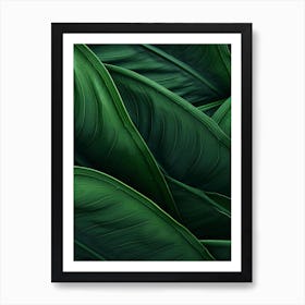 Green Leaves Background Art Print