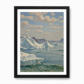 Icebergs In The Arctic Art Print