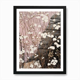 Flower Illustration Gypsophila Babys Breath 6 Art Print