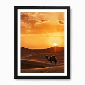 Camel In The Desert 1 Art Print