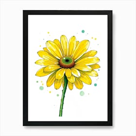 Yellow Daisy 2 Art Print