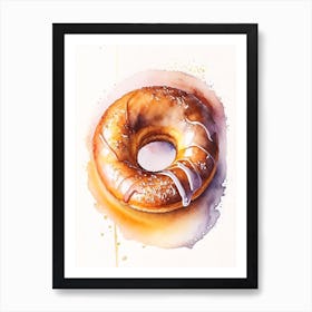 Churro Donut Cute Neon 1 Art Print
