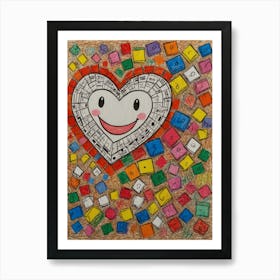 Heart Mosaic 1 Art Print