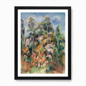 Rocks And Trees, Paul Cézanne Art Print