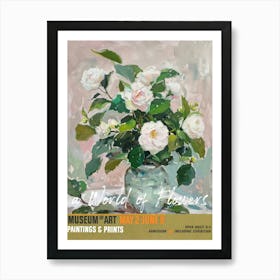 A World Of Flowers, Van Gogh Exhibition Camellia 4 Art Print