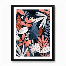 Abstract Floral Pattern 25 Art Print