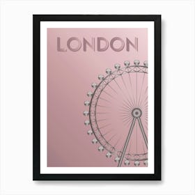 Pink London Eye Print Art Print