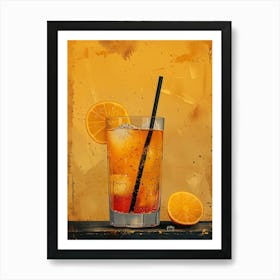 Cocktail With Orange Slices 3 Art Print