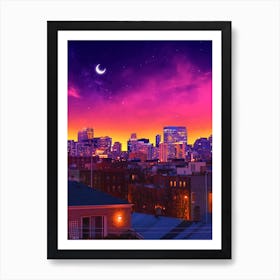 Dusk In Chicago  Poster