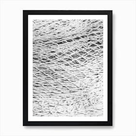 Black And White Image Of A Net 1 Art Print