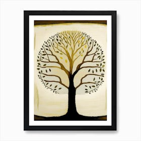 Tree Of Life Symbol 1, Abstract Painting Art Print