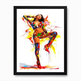 Models X Tra - Abstract Of A Model Art Print