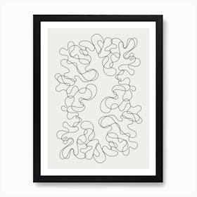 Abstract Line Drawing Minimalist Illustration Art Print