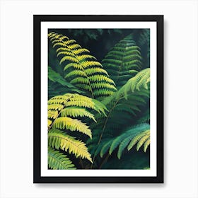 Giant Chain Fern Painting 3 Art Print