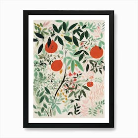 Guava Fruit Drawing 1 Art Print