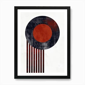 Red Circle- Minimalist Bauhaus Art Print