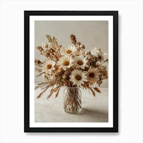 Dried Daisies Art Print