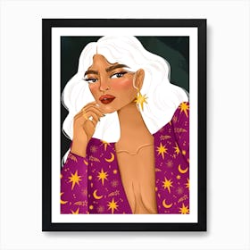 Galaxy Girl Art Print