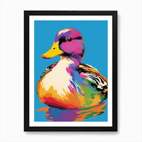 Andy Warhol Style Bird Duck 2 Art Print