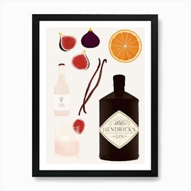 Hendrick'S Gin Illustration Affiche