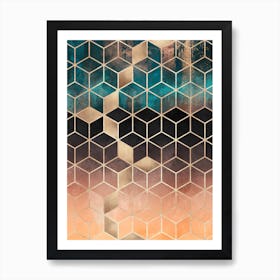 Ombre Dream Cubes Art Print