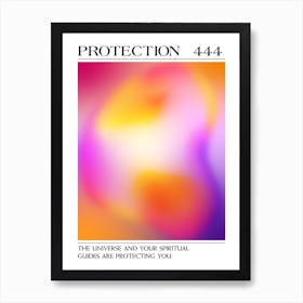 Protection, Angel Number 444, Aura Gradient Art Print