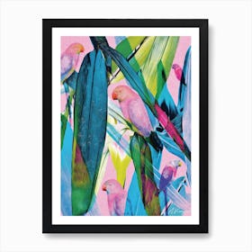 Bombastic Botanical Parrot Print Art Print