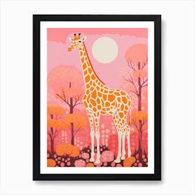 Giraffe Tree Patterns 1 Art Print