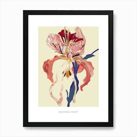 Colourful Flower Illustration Poster Bleeding Heart 4 Art Print