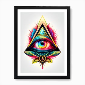 Eye Of Providence, Symbol, Third Eye Tattoo 2 Art Print