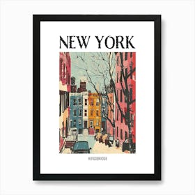 Kingsbridge New York Colourful Silkscreen Illustration 3 Poster Art Print