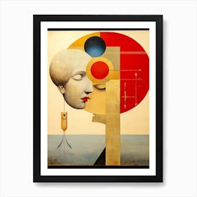 Abstract Illustration Of A Woman And The Cosmos 22 Art Print