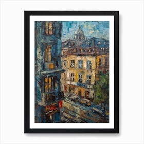 Window View Of Berlin In The Style Of Expressionism 2 Art Print