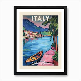 Lake Como Italy 6 Fauvist Painting  Travel Poster Art Print