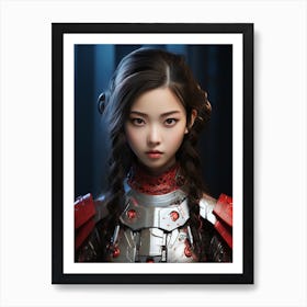 Asian Girl In Armor Art Print