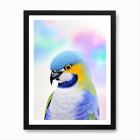 Budgerigar 2 Watercolour Bird Art Print